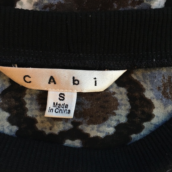 Cabi Sheer Python print Crew neck soft silk top - Picture 8 of 8